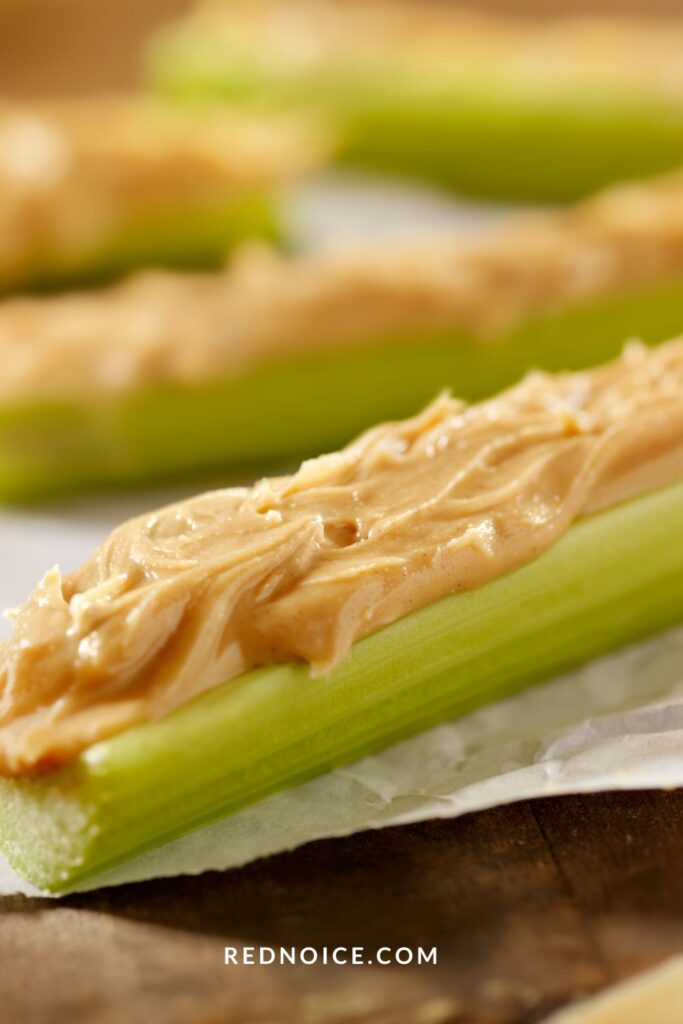Celery with Natural Peanut Butter