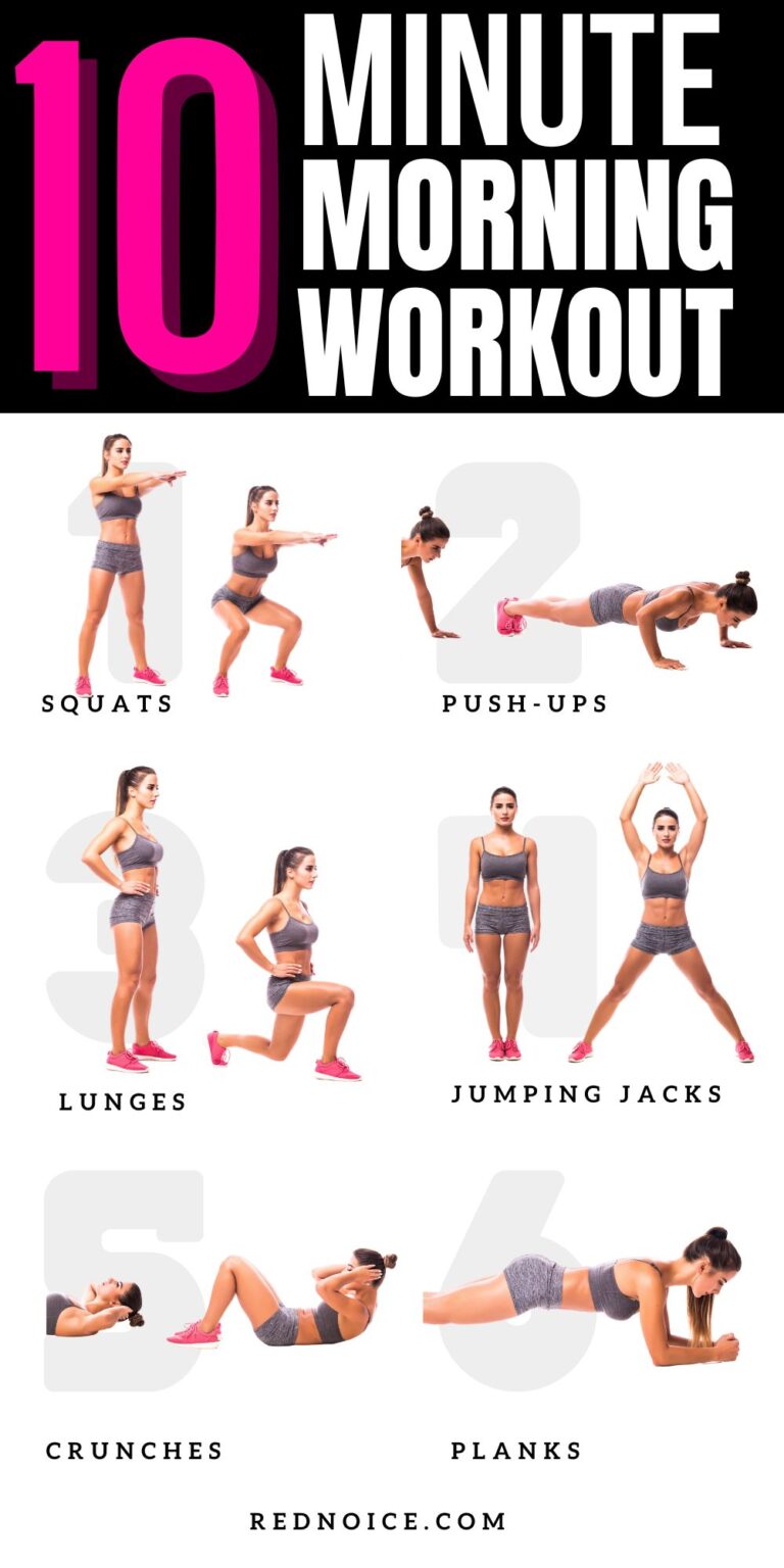 10 Exercises Routine A Quick 10-Min Morning Workout Routine You Can Squeeze in Before Work