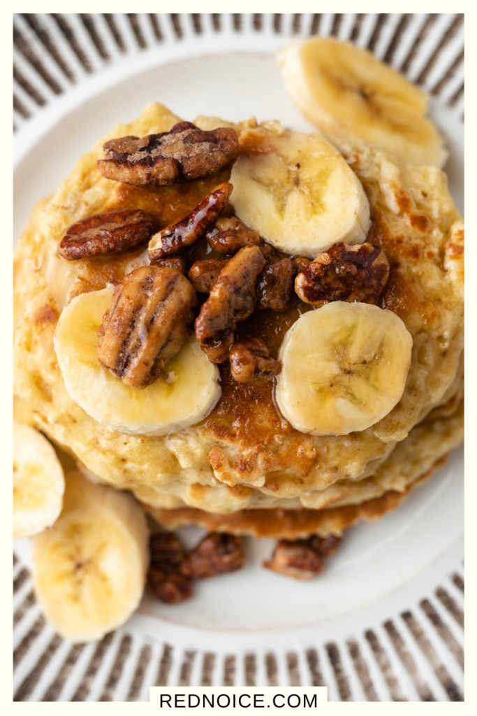 Banana Chia Oat Protein Pancakes