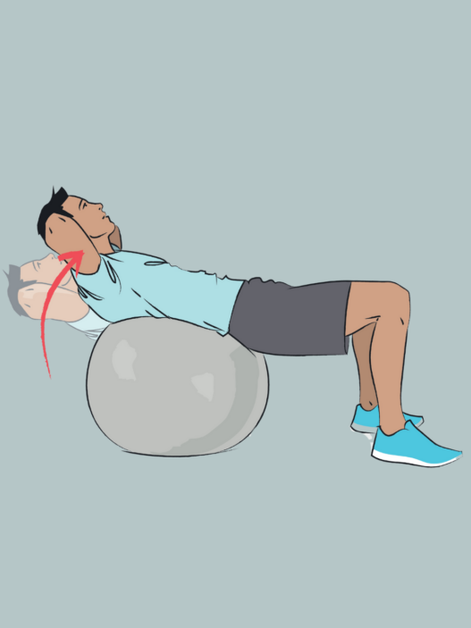 How to perform an exercise ball crunch - core exercise