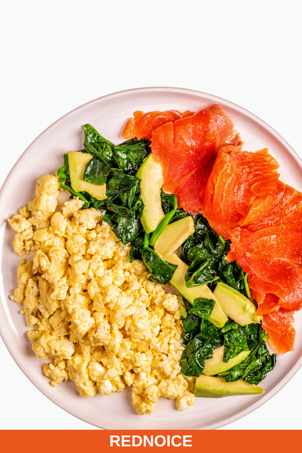 Scrambled Eggs with Spinach, Avocado & Smoked Salmon