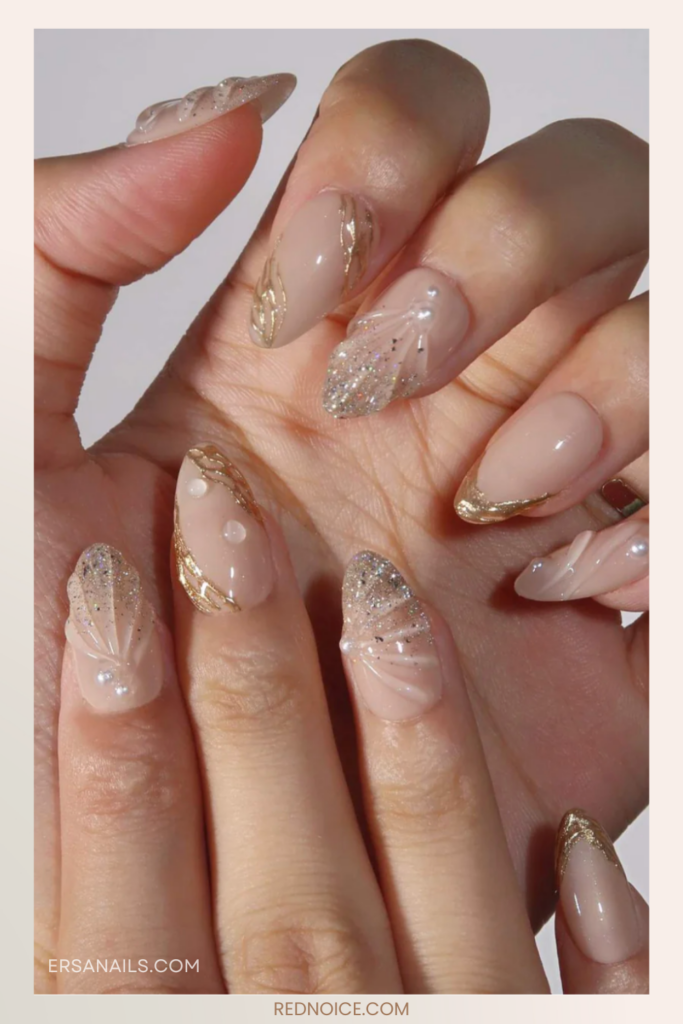 Beachy Nude Nails