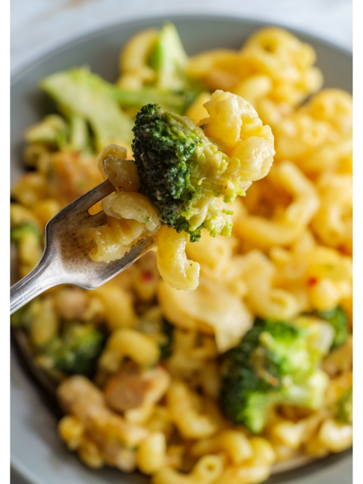 Chicken broccoli mac and cheese