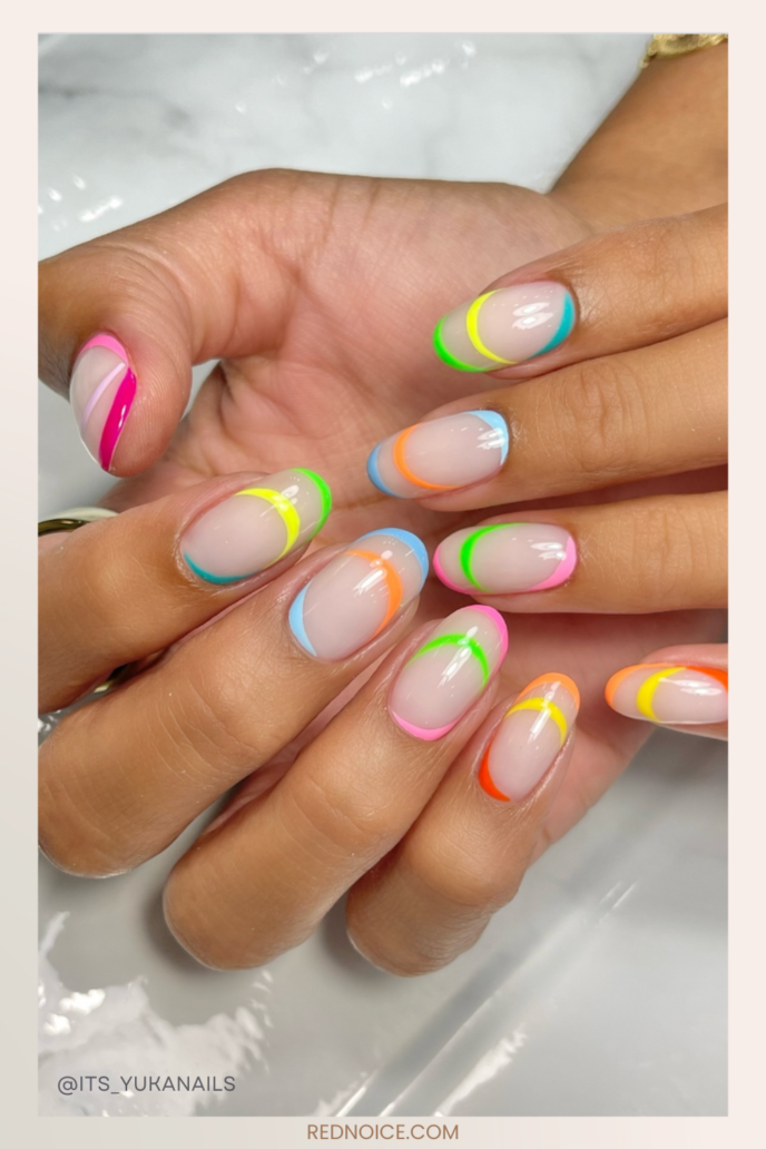 Neon Accents Nails