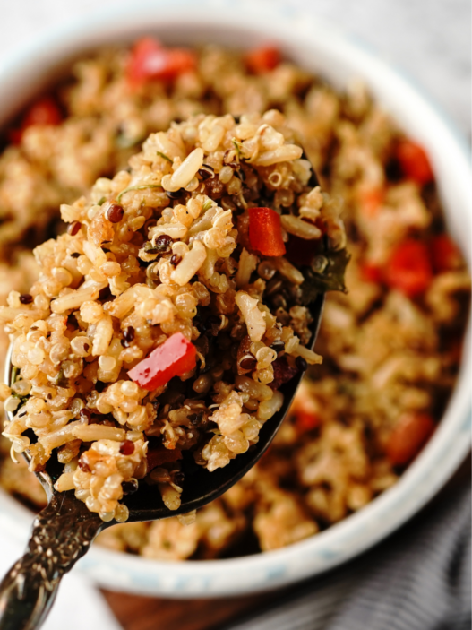 Mediterranean Quinoa Rice Bowl Recipe
