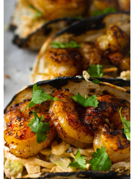 Healthy shrimp tacos