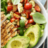 Caprese chicken salad bowl