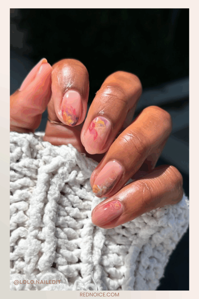 Short, Rounded Milk Nails