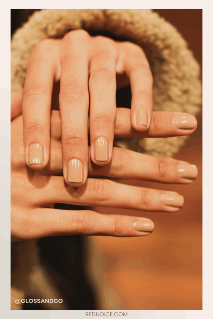 Soft Taupe Gloss Nails