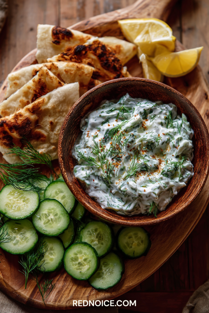 Tzatziki with Cucumber Rounds