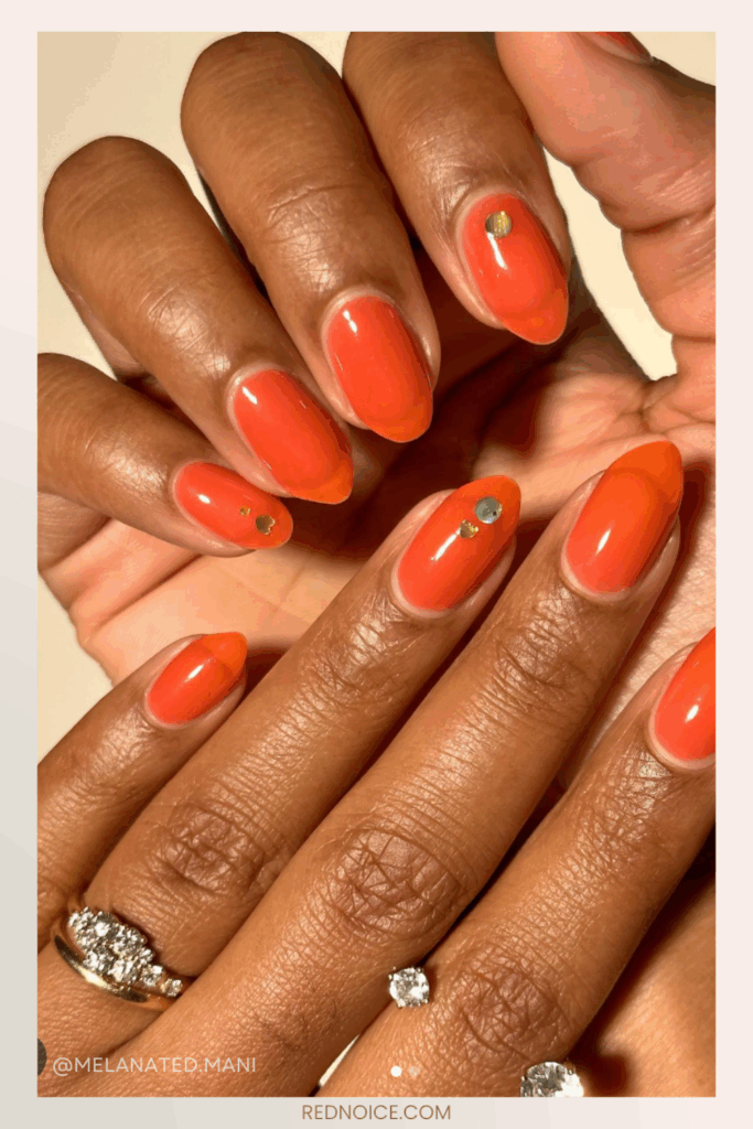 Burnt Orange Matte Nails