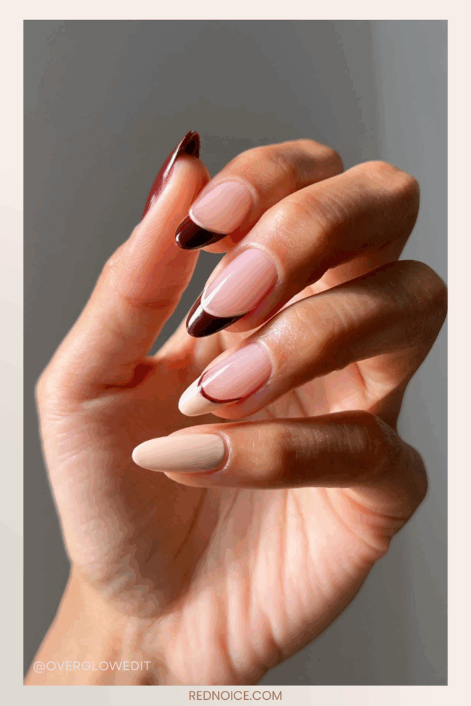 Rust-Toned French Tips