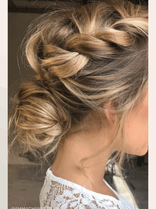 Low bread easy back school hair style