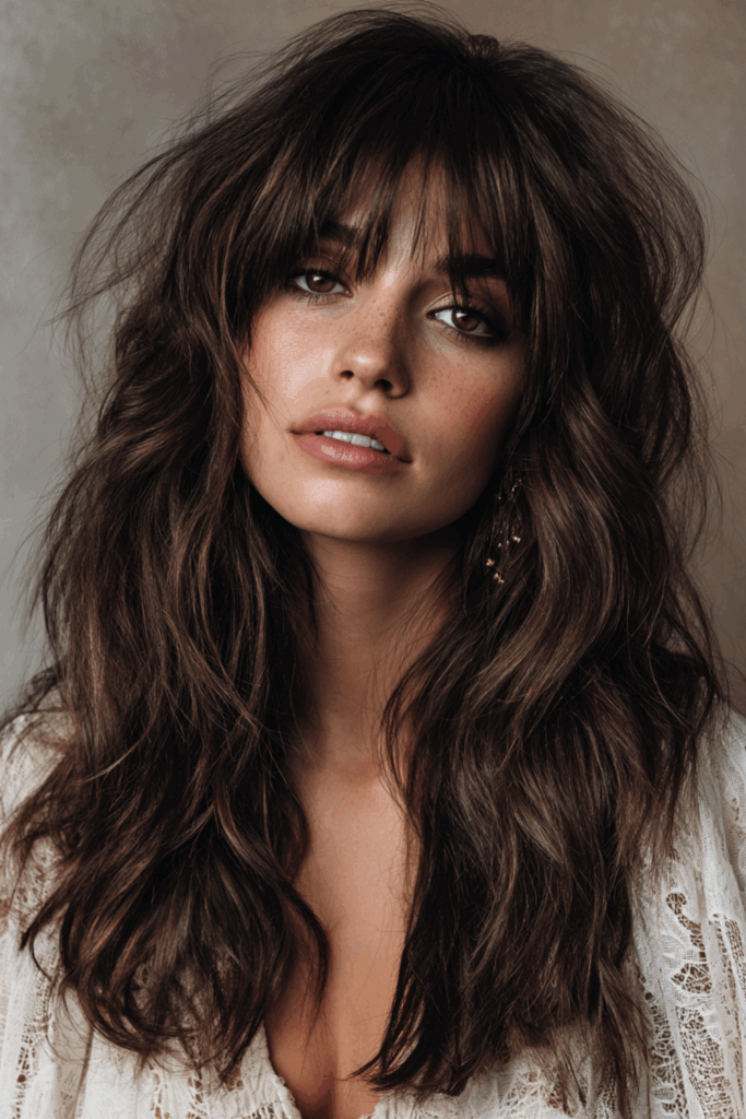 Shaggy Layered Haircuts with Bangs