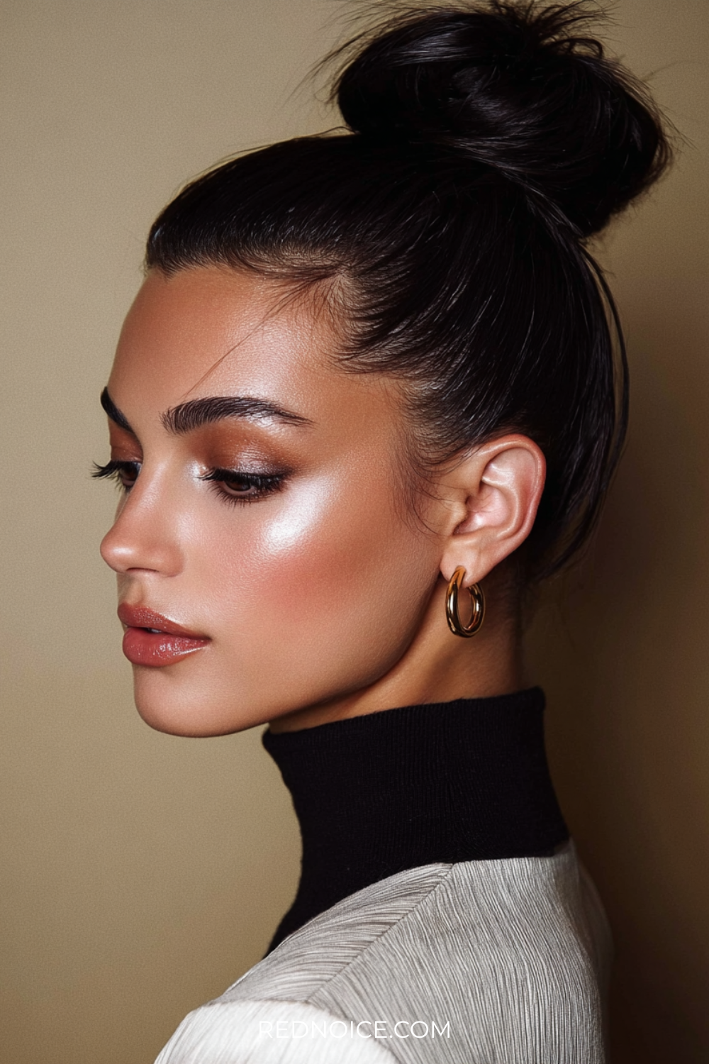 Sleek High Bun (Minimalist Holiday Chic)