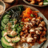 Spicy Honey-Ginger Chicken Bowls with Yum Yum Sauce