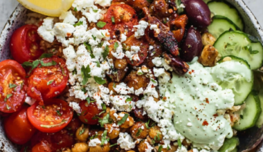 Greek Chickpea Power Bowl with Creamy Tahini Dressing