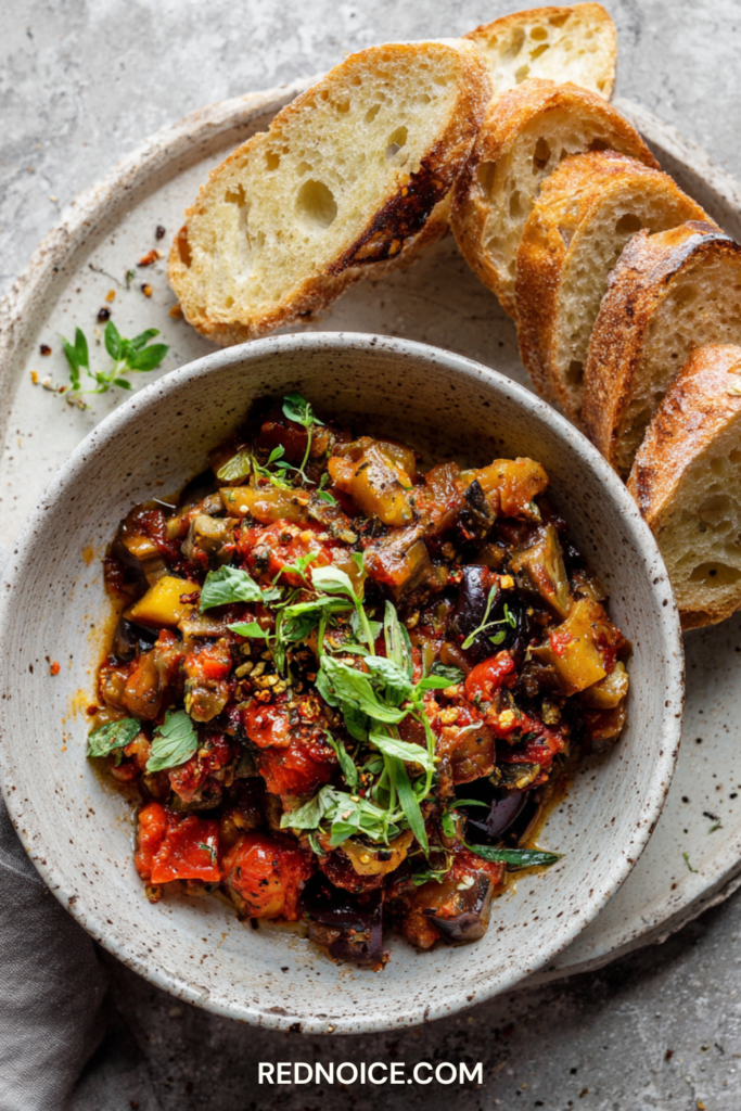 Sicilian Caponata with Crusty Bread