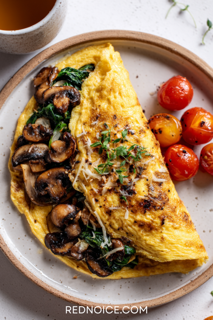 Loaded Veggie Omelette with Cheese