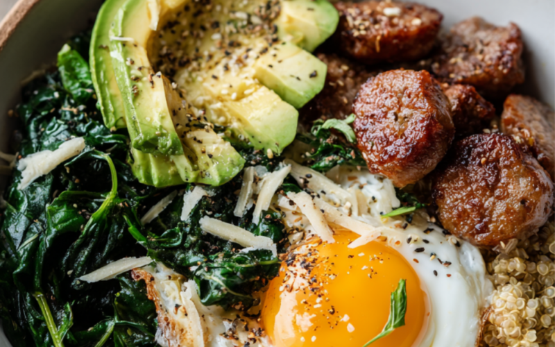 Savory Quinoa Breakfast Bowl