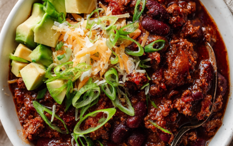 Slow Cooker High-Protein Beef Chili