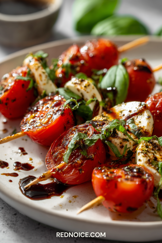 Caprese Skewers with Basil