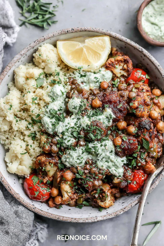 Moroccan Spiced Vegetable and Lentil Tagine