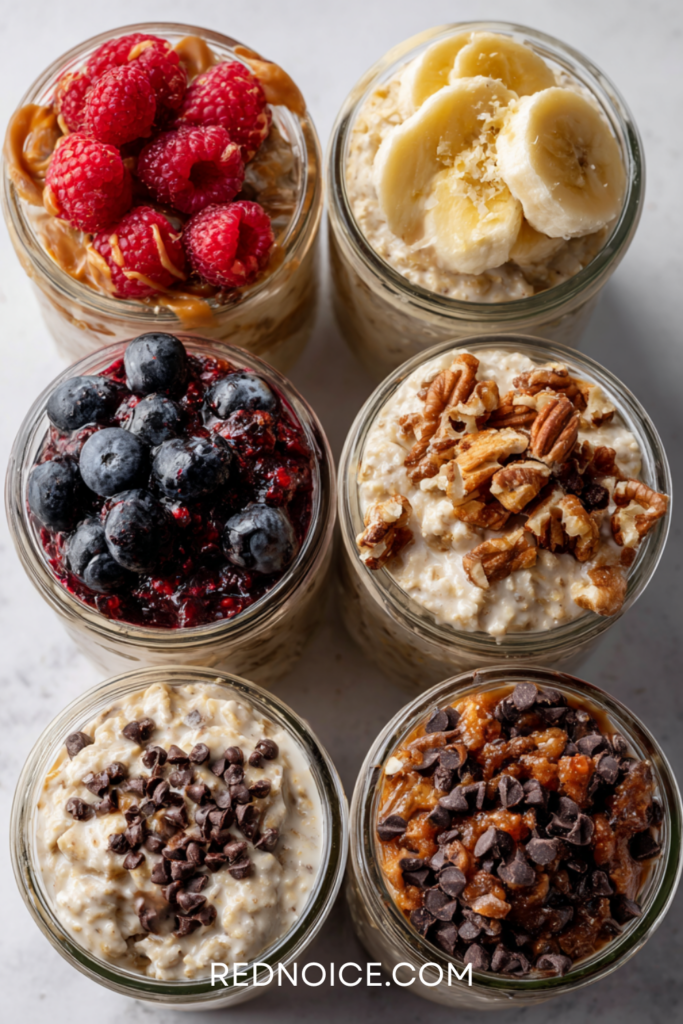 High-Protein Overnight Oats (5 Flavors
