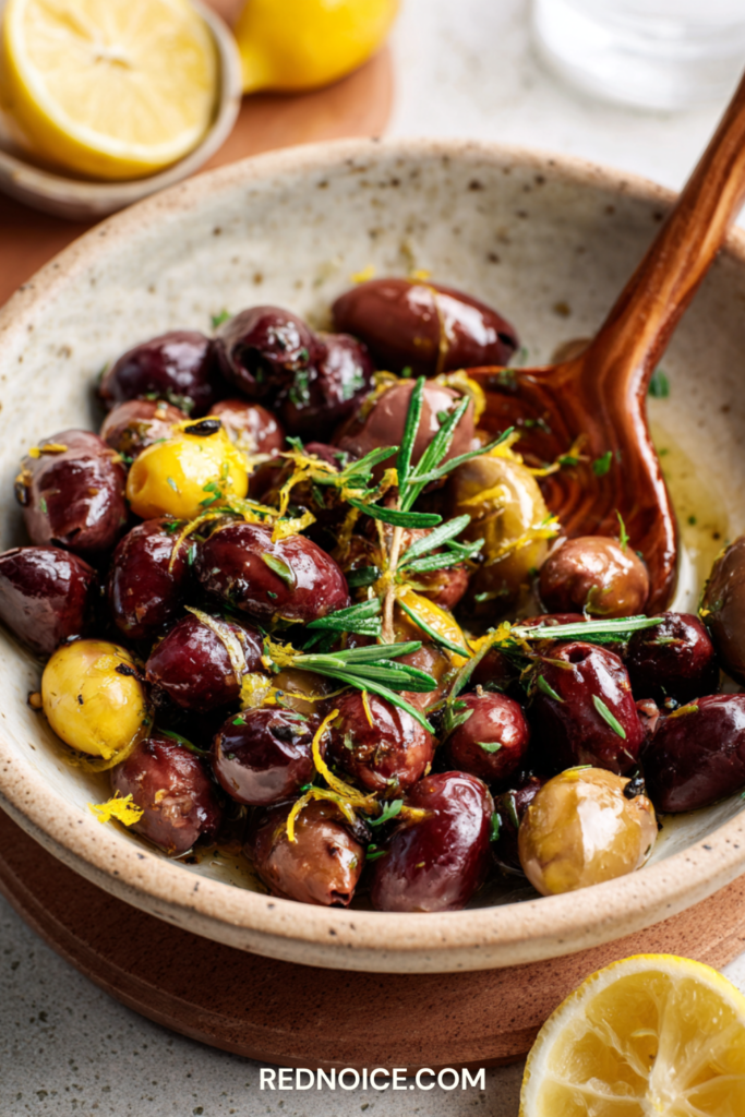 Mixed Olives with Lemon Zest