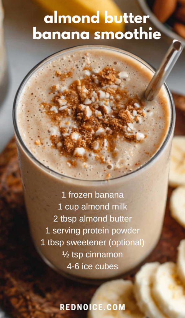 Creamy Banana Almond Protein Smoothie
