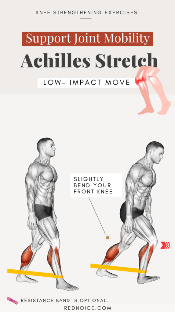 Standing Back Achilles Stretch (Optional Resistance)