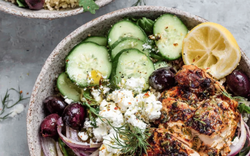 Chicken with roasted vegetables & tabbouleh on the side