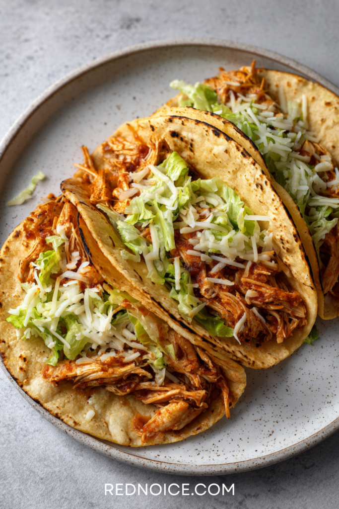 3-Ingredient Salsa Chicken Tacos