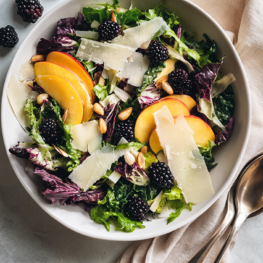 Peach salad recipe Mediterranean dish