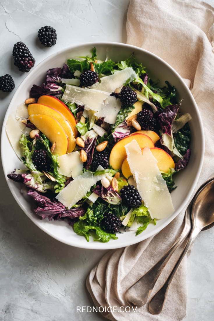 Peach salad recipe Mediterranean dish
