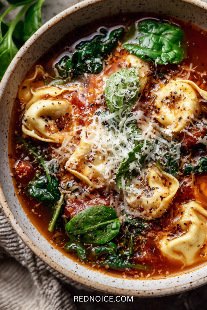 Cheesy Tortellini Soup