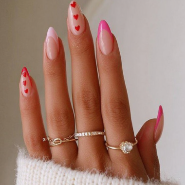 Two-Tone Pink French Tips