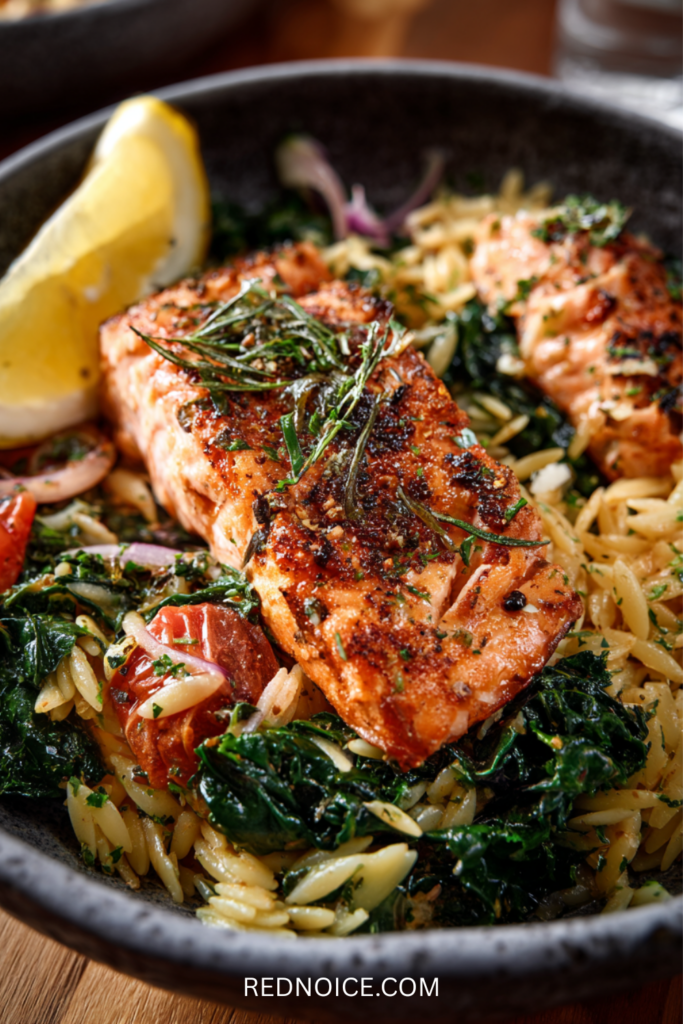 Salmon and Orzo Dinner