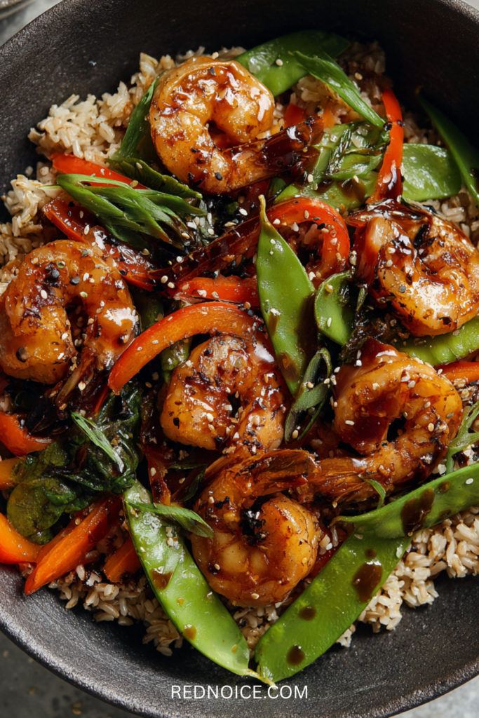 Teriyaki Shrimp & Veggie Rice Bowl