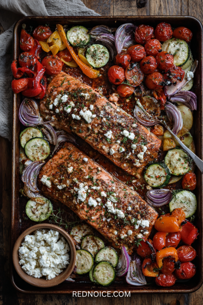 Sheet Pan Mediterranean Salmon