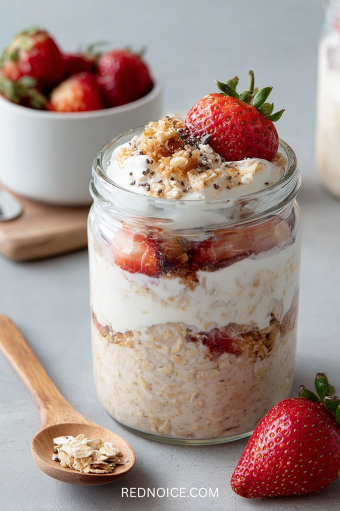 Strawberry Cheesecake Overnight Oats