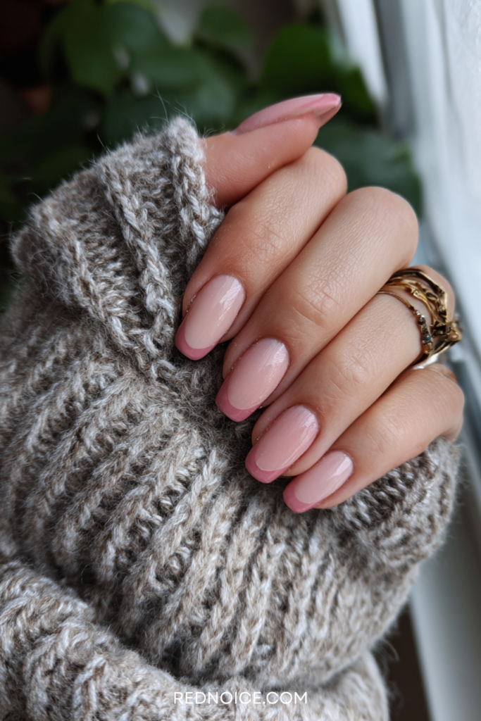 Matte Pink French Tips