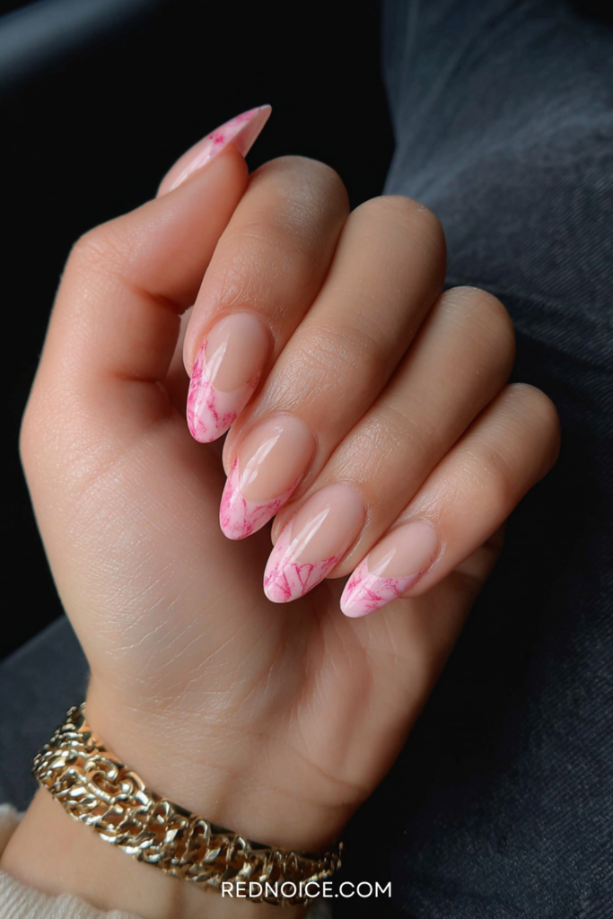 Marble Pink French Tips