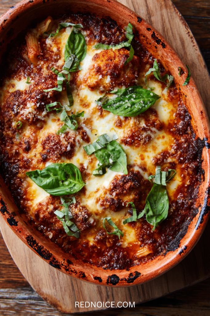 Dump-and-Bake Chicken Parmesan Casserole