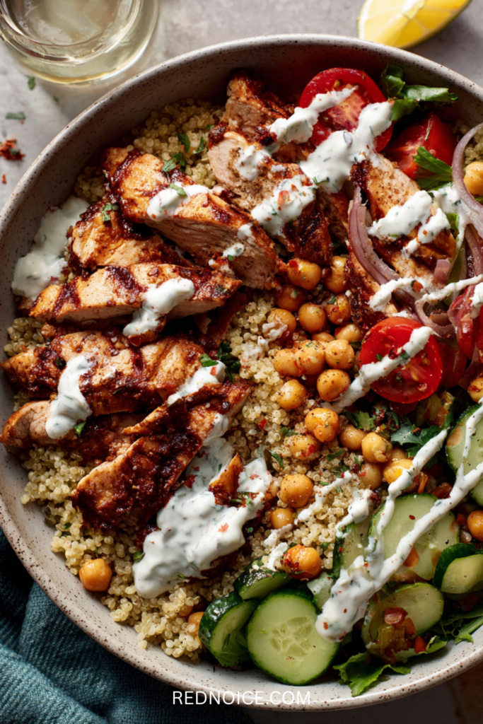 Greek Chicken Bowl with Tzatziki