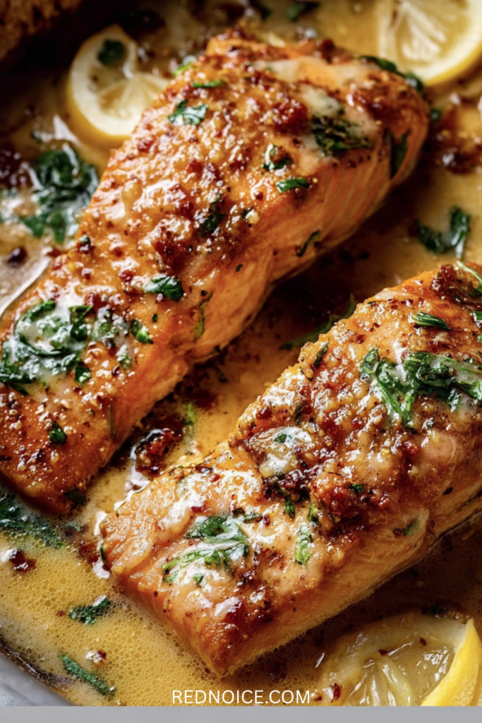 Tuscan Garlic Salmon with Spinach