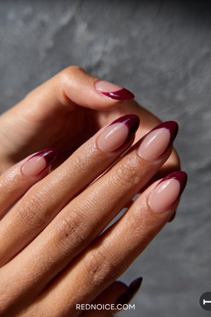 Magenta French Tips