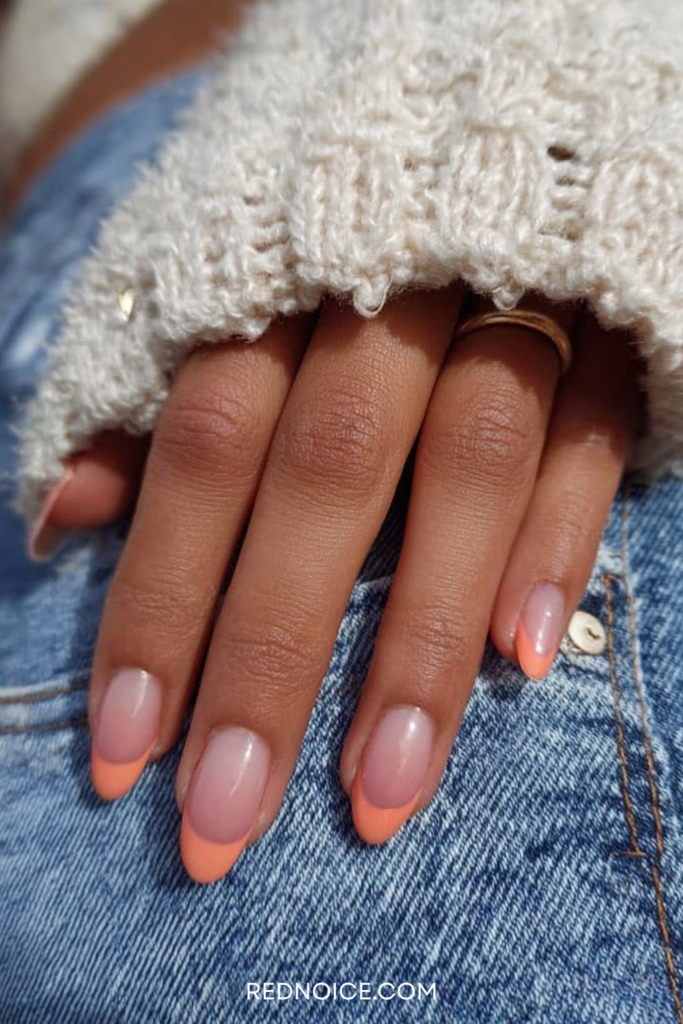 Coral Pink French Tips