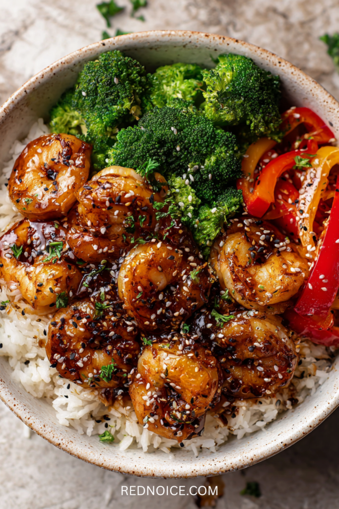 Honey Garlic Shrimp Bowl
