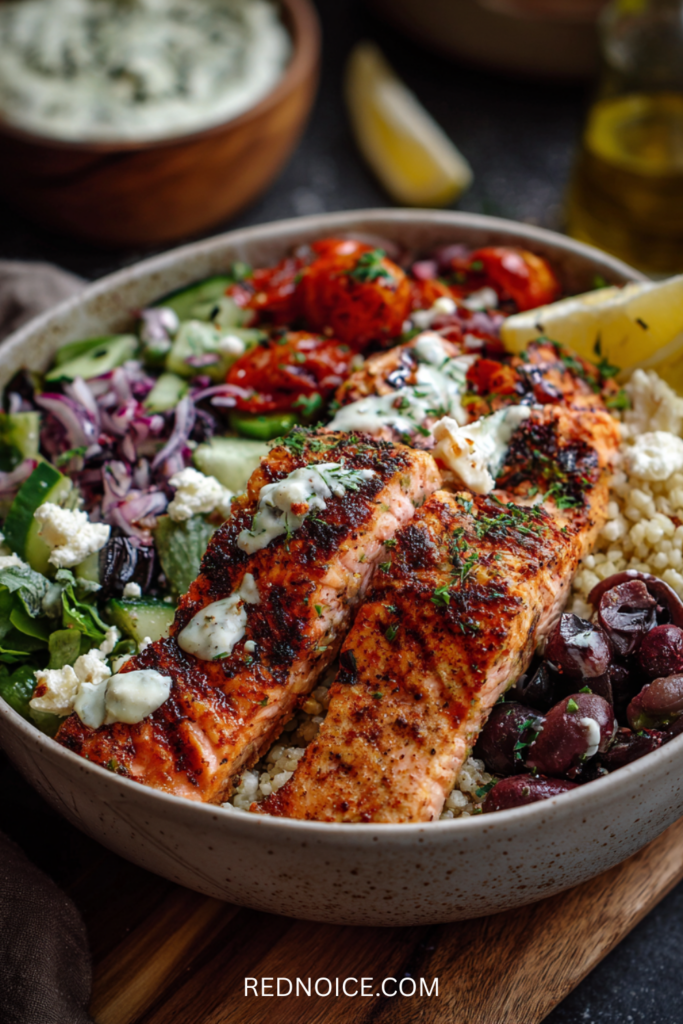 Mediterranean Salmon Bowl